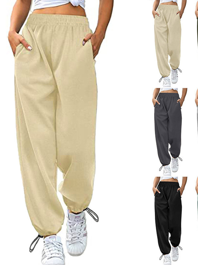  jaro a léto nové a přeshraniční dámské oblečení volné ležérní sportovní stahovací šňůrka široké legíny kalhoty dámské
