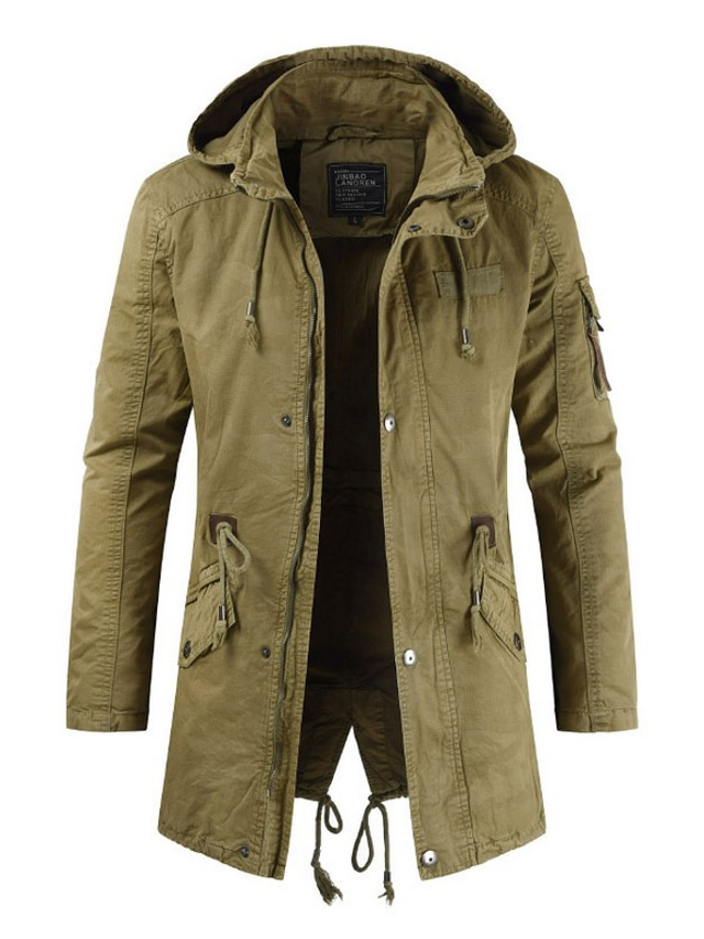  Women's Jacket Outdoor Street Daily Winter Coat Fashion Coats / Jackets Casual Daily Jacket Long Sleeve ArmyGreen khaki Navy Blue