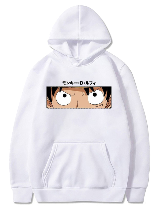  Inspired by One Piece Monkey D. Luffy Hoodie Anime Cartoon Anime Harajuku Graphic Kawaii Hoodie For Men's Women's Unisex Adults' Hot Stamping 100% Polyester