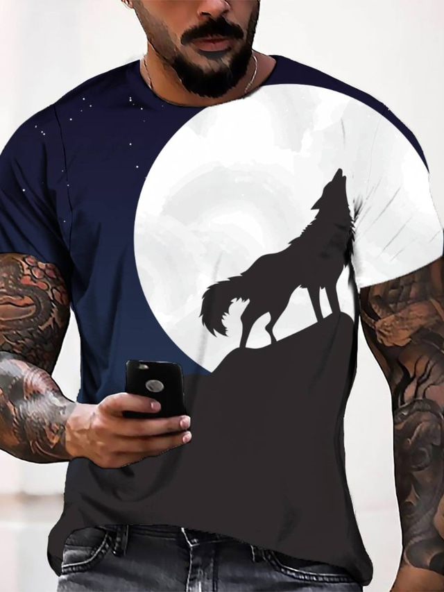  Men's T shirt Tee Tee Designer Fashion Cool Summer Short Sleeve Black Graphic Print Round Neck Casual Daily 3D Print Clothing Clothes Designer Fashion Cool
