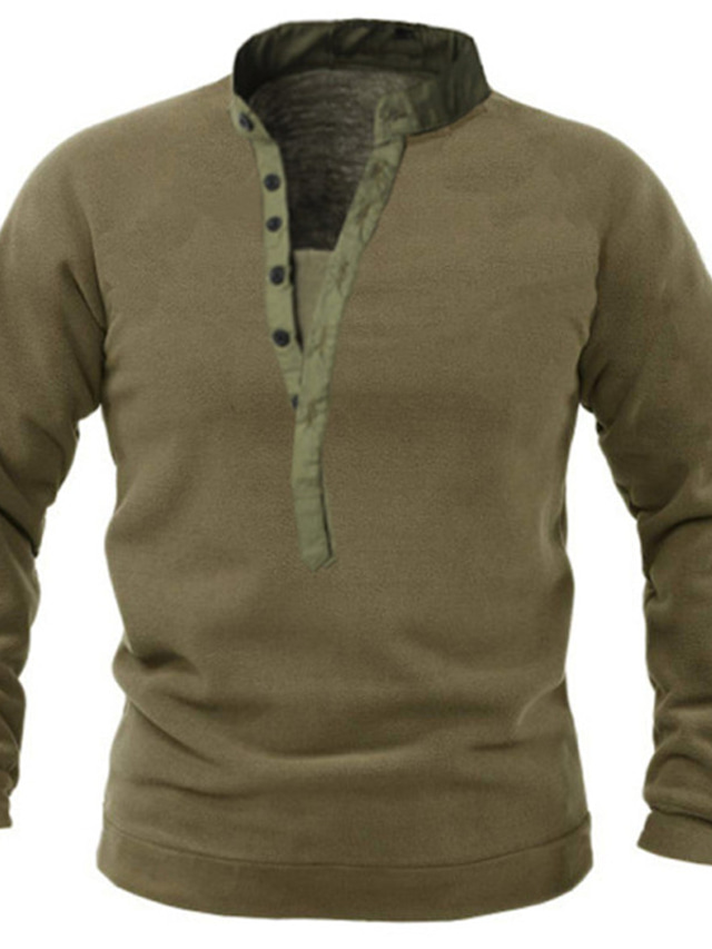  Men's Hoodie Sweatshirt Designer Long Sleeve Solid Color Standing Collar Casual Daily Clothing Clothes Designer Sportswear Casual Green Army Green Dark Gray