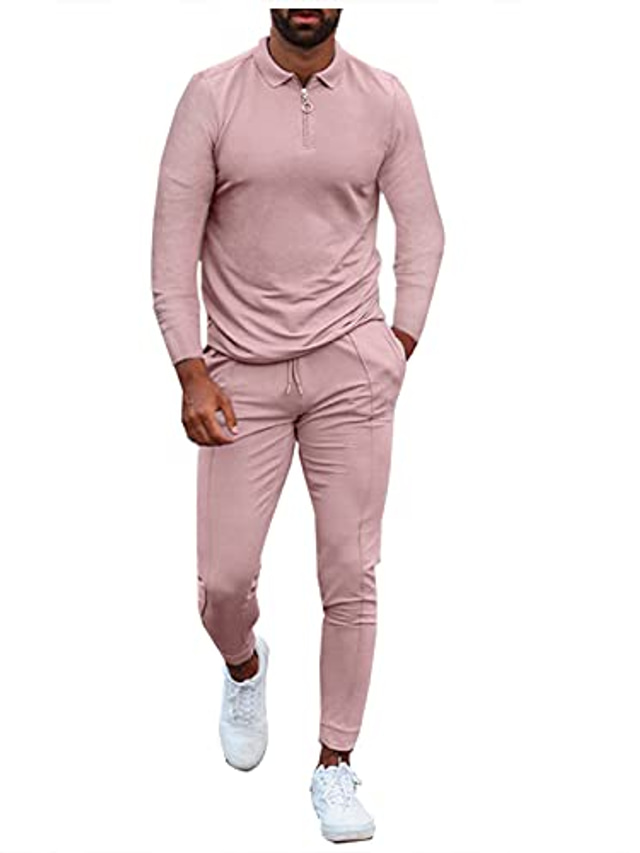  Herre Træningsdragt sweatsuit Sport & Udendørs Tøj Hættetrøjer Sweatshirts Sort (langærmet) Hvid (langærmet)