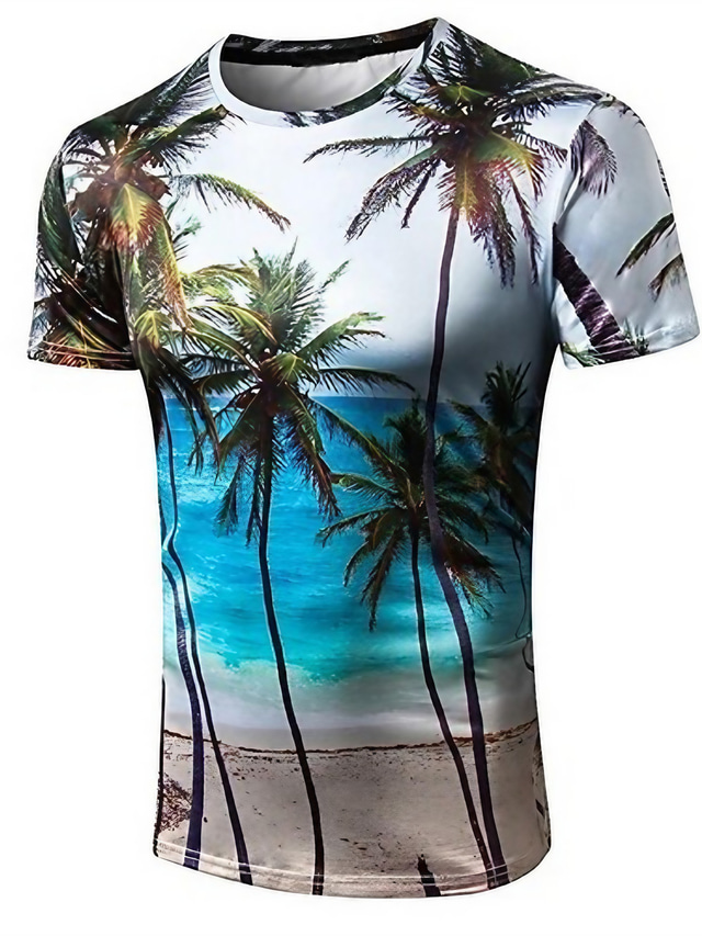 T-shirt Graphique Casual Ink Homme Bleu Encre Taille L - Coton Jersey Pré-rétréci