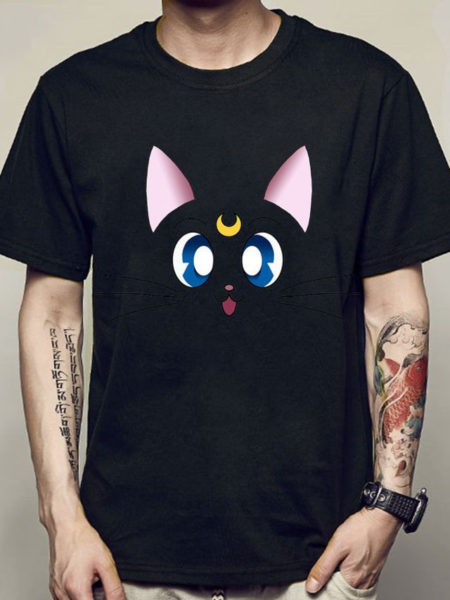  Inspirado por Marinero de la luna Usagi Tsukino T-Shirt Animé 100% Poliéster Anime Harajuku Gráfico Kawaii Camiseta Para Hombre / Mujer / Pareja