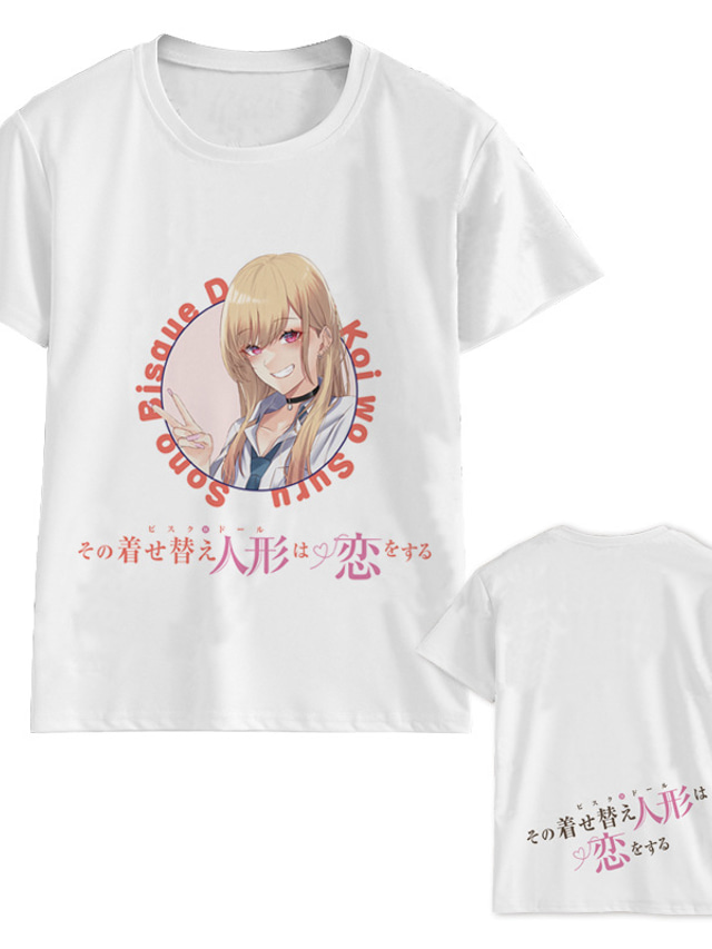  Inspirerad av Min utklädda älskling Marin Kitagawa T-shirt Animé 100% Polyester Anime 3D Harajuku Grafisk T-shirt Till Herr / Dam / Par