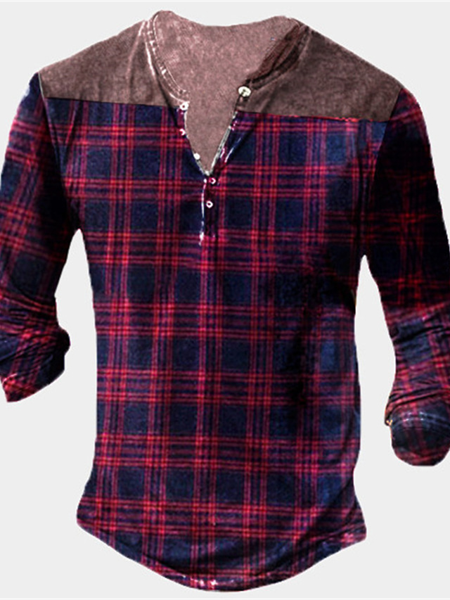 T-shirt Manches Longues Pour Hommes - Col Henley, Coupe Décontractée, En Polyester - Neuf Avec étiquettes