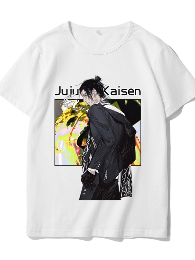  Inspirerad av Jujutsu-kaisen Yuji Itadori Gojo Satoru T-shirt Animé 100% Polyester Anime Harajuku Grafisk Söt T-shirt Till Herr / Dam / Par