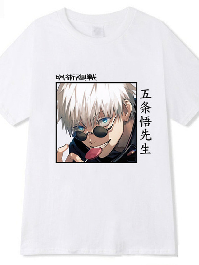  Inspiriert von Jujutsu Kaisen T-Shirt-Ärmel Anime 100% Polyester Anime Harajuku Grafik Kawaii T-shirt Für Herren / Damen / Paar