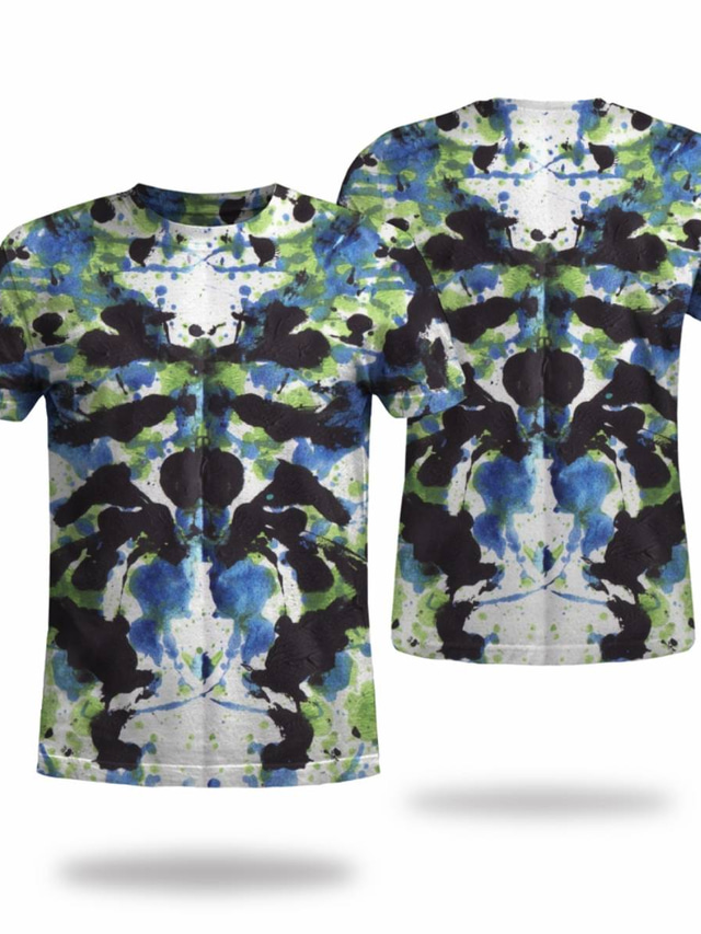  Ανδρικά Μπλουζάκι Κοντομάνικα Υψηλής Ποιότητας Καθημερινό Μοντέρνα Καλοκαίρι Κοντομάνικο Πράσινο του τριφυλλιού Γραφική Στάμπα Στρογγυλή Λαιμόκοψη Causal Καθημερινά 3D εκτύπωση Ρούχα Ρούχα