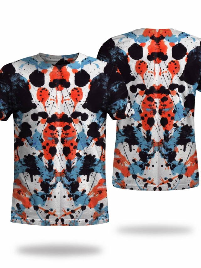  Ανδρικά Μπλουζάκι Κοντομάνικα Υψηλής Ποιότητας Καθημερινό Μοντέρνα Καλοκαίρι Κοντομάνικο Ρουμπίνι Γραφική Στάμπα Στρογγυλή Λαιμόκοψη Causal Καθημερινά 3D εκτύπωση Ρούχα Ρούχα
