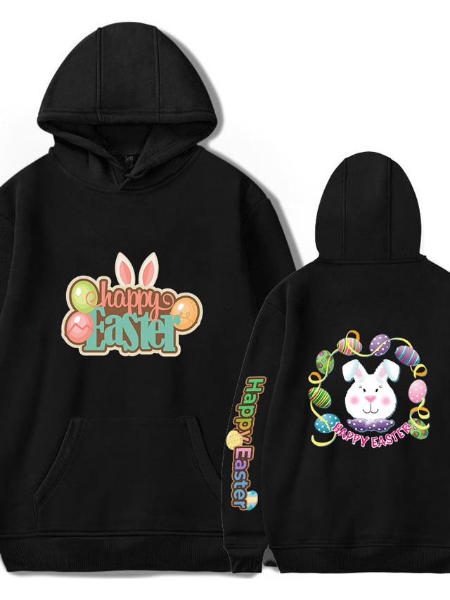 Inspired by Easter Costume Bunny Hoodie Cartoon 100% Polyester Anime ...