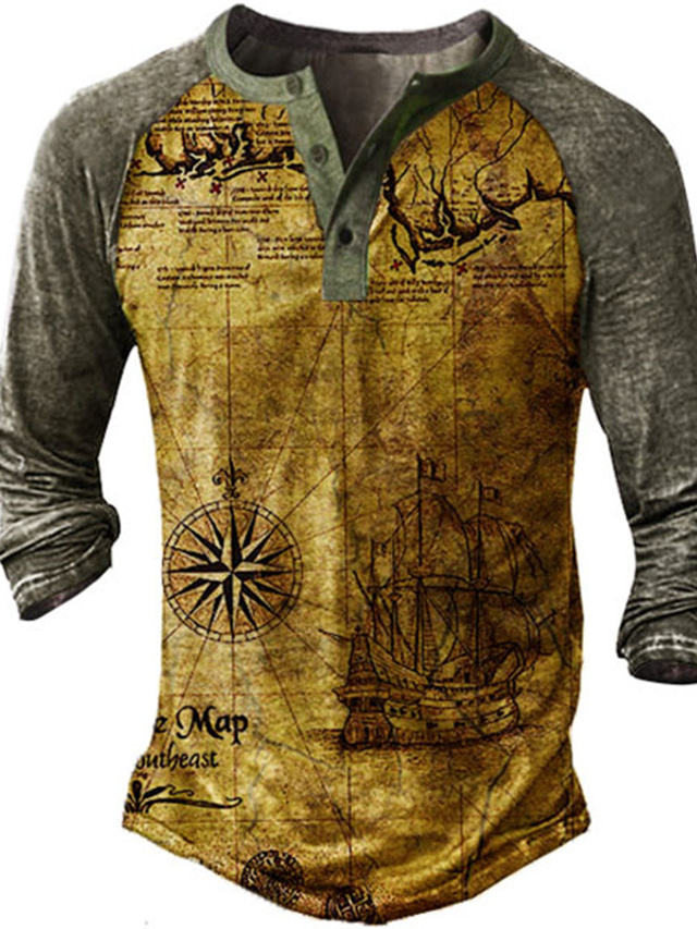 Chemise Col Monté Demi-Patte Henley