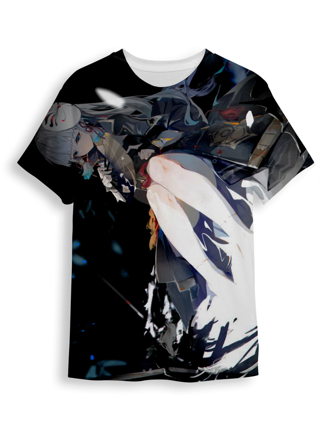  Innoittamana Genshinin vaikutus Qiqi T-paita Cartoon 100% polyesteri Anime Harajuku Kuvitettu Kawaii T-paita Käyttötarkoitus Miesten / Naisten / Pariskuntien