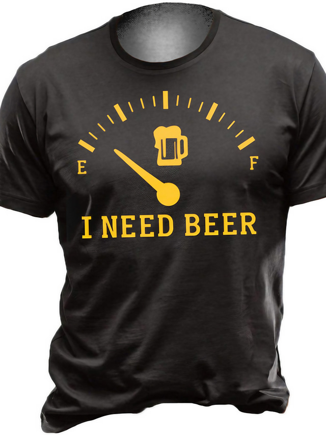  Hombre Unisexo Camiseta Estampados Cerveza Cuello Barco Ropa Impresión 3D Exterior Calle Manga Corta Estampado Deportes Design Casual Grande y alto