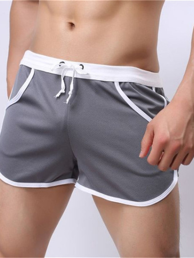  Men's Shorts 3 inch Shorts Elastic Waist Stylish Casual / Sporty Big and Tall Sports Outdoor Daily Micro-elastic Comfort Breathable Color Block Mid Waist White Black Royal Blue M L XL