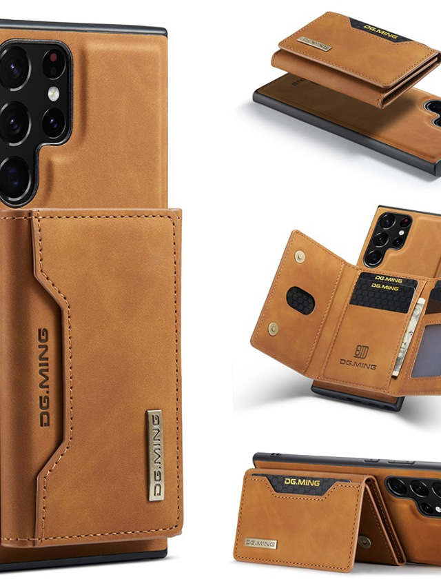  telefone Capinha Para Samsung Galaxy A73 A53 A33 Capa para Cartão Wallet Magnética Proteção de corpo inteiro Pata de Apoio Couro PU