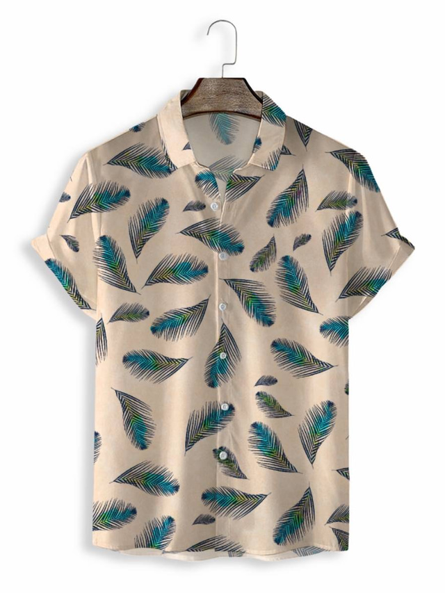 Men's Shirt Summer Hawaiian Shirt Summer Shirt Graphic Hawaiian Aloha Design Turndown Beige Print Casual Daily Short Sleeve 3D Print Clothing Apparel Fashion Designer Casual Classic
