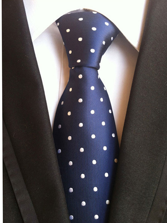  Men's Work / Wedding / Gentleman Necktie - Polka Dot Formal Style / Modern Style / Jacquard