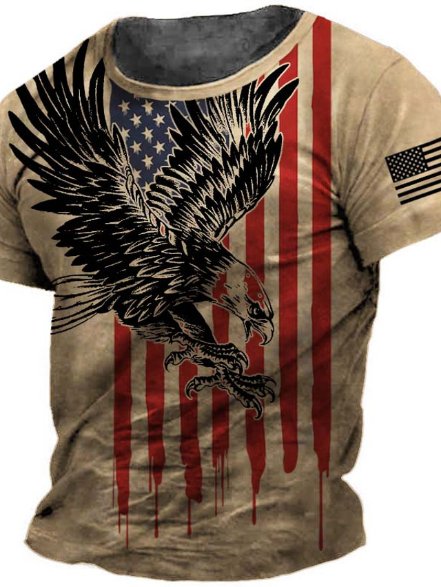 T-shirt Homme CLEARWATER Beige - Motif Chasse Rétro - Taille L - Occasion Parfait état