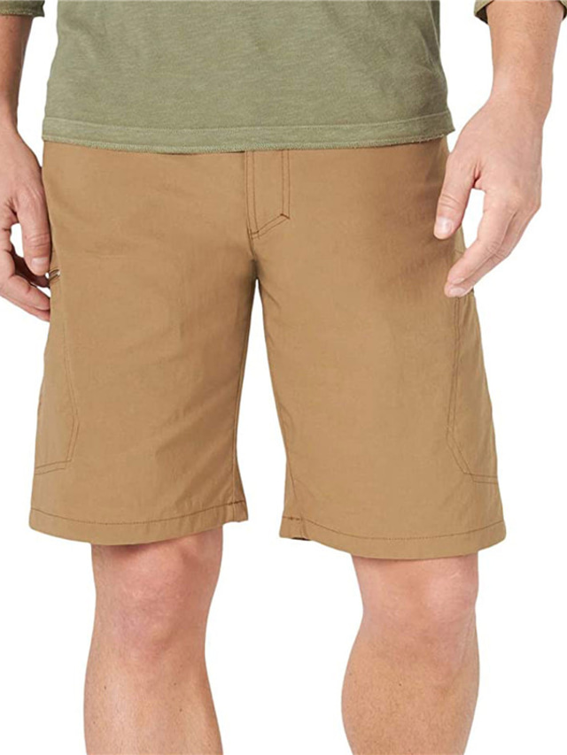  Men's Chino Shorts Shorts Cargo Shorts Pocket Multi Pocket Classic Style Casual Fashion Casual Daily Comfort Breathable Soft Solid Color Mid Waist Black Brown Navy Blue 34 36 38