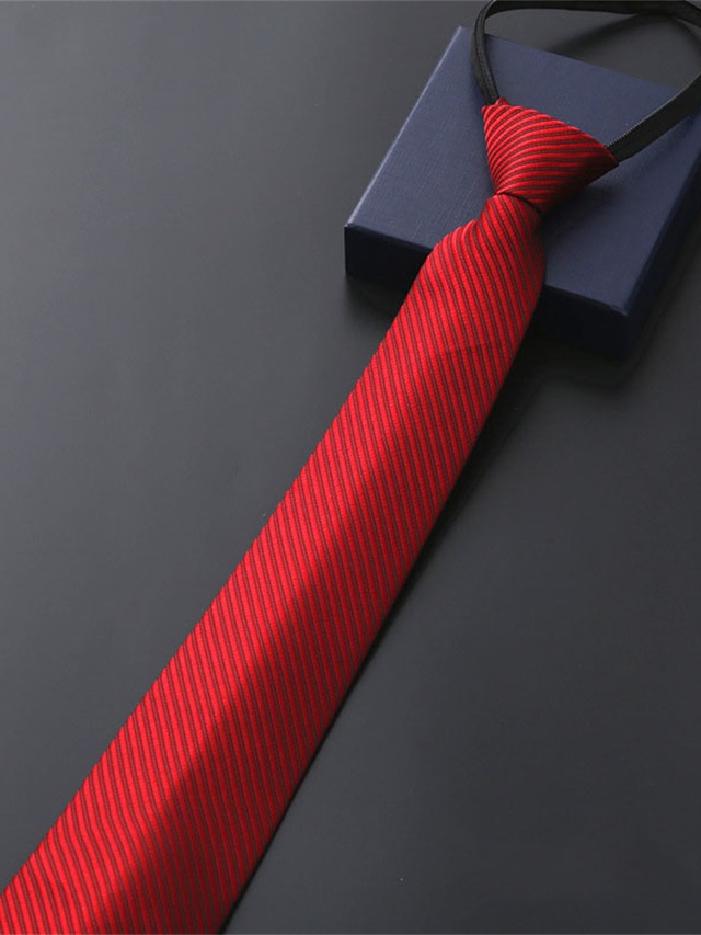  férfi munka / esküvő / úri nyakkendő - csíkos formális stílus / modern stílus / klasszikus parti nyakkendő kiváló minőségű üzleti munka nyakkendő férfiaknak piros nyakkendő férfi divatos formális nyakkendő