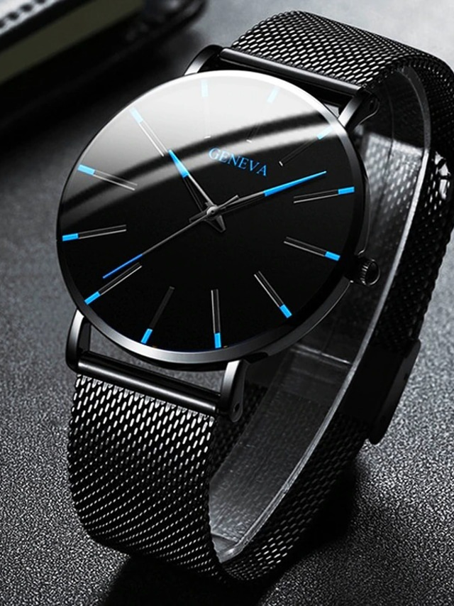  Relógio de Pulso Relógios de Quartzo para Masculino Analógico Quartzo Estilo Formal Fashion Moda Relógio Casual Aço Inoxidável Aço Inoxidável