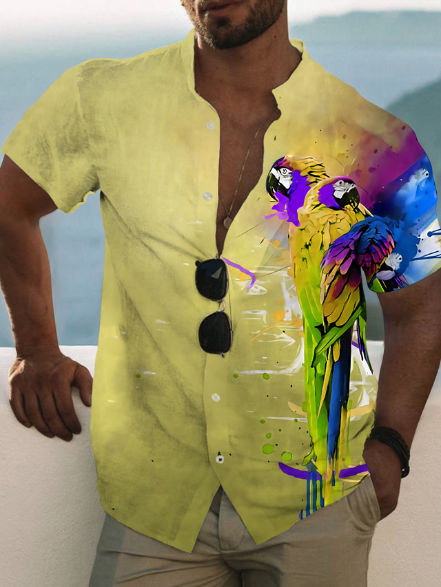 Chemise Hawaïenne Homme 3D - Manches Courtes - Polyester/Élasthanne - Taille M à XXL