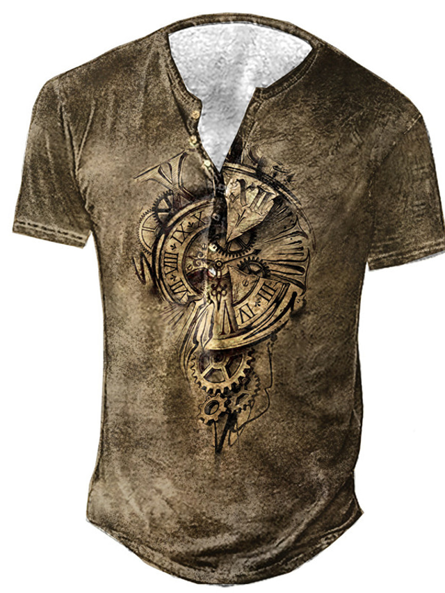Herren Henley-Hemd - Kurzarm & Schmale Passform