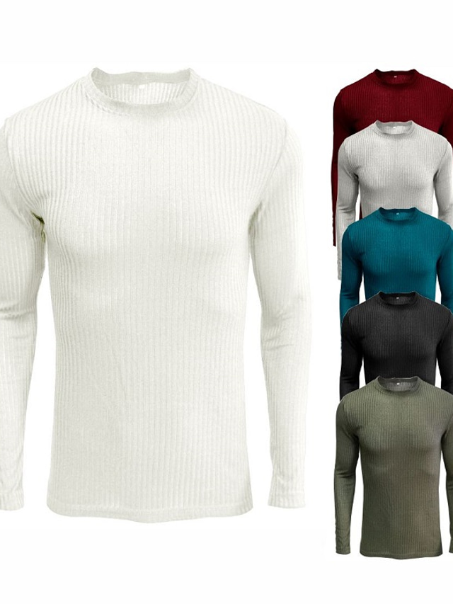  camiseta masculina camiseta Bishop manga redonda gola redonda queda média& inverno vinho tinto branco preto azul cinza