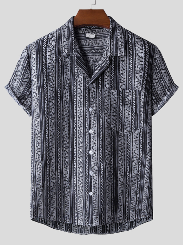 Cardigan à Manches Courtes et Col Rabattu pour Homme