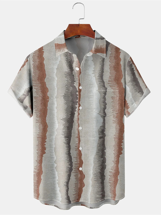 YIZYIF Chemise Manches Courtes Imprimé Fleur et Short de Plage Ensemble