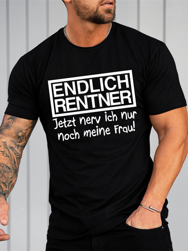  Homme T shirt Tee Lettre Imprimés Photos Col Ras du Cou Extérieur Plein Air Manche Courte Imprimer Vêtement Tenue Sportif Design Décontractées Grand et grand