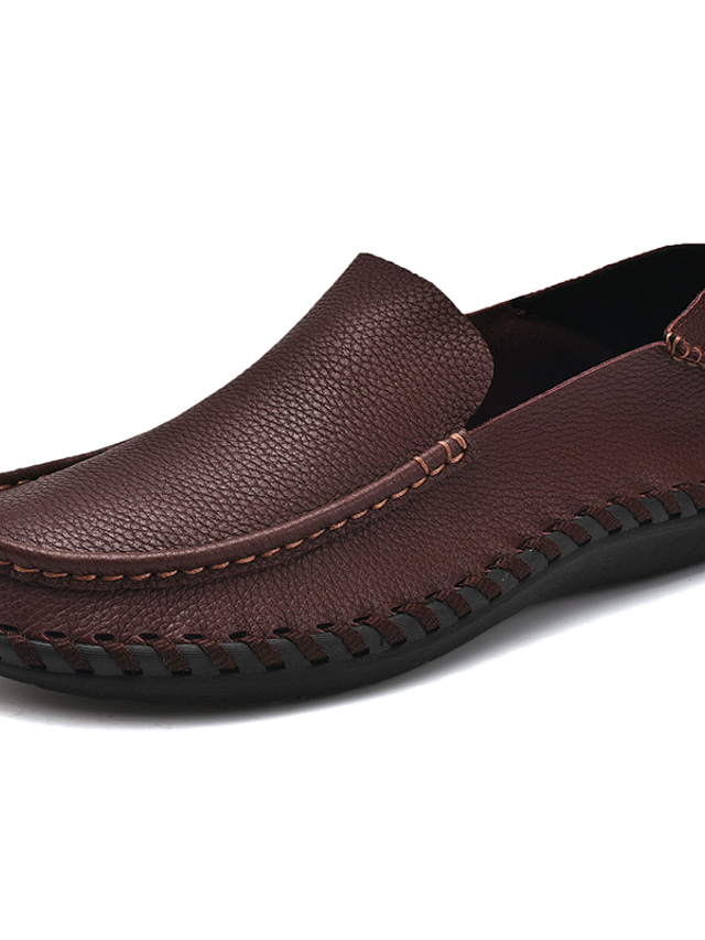  Miesten Oxford-kengät Liiketoiminta Vapaa-aika Päivittäin Juhlat Kävely PU Tumman ruskea Musta Kevät Kesä