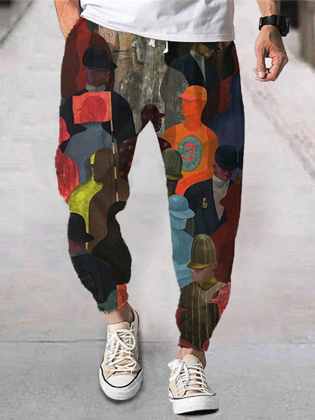  Męskie Designerskie Elegancki Uprawiający jogging Spodnie dresowe Spodnie Druk 3D Ściągana na sznurek Elastyczny pas Spodnie Sporty na świeżym powietrzu Codzienny Średnio elastyczny Kreskówki Wzory