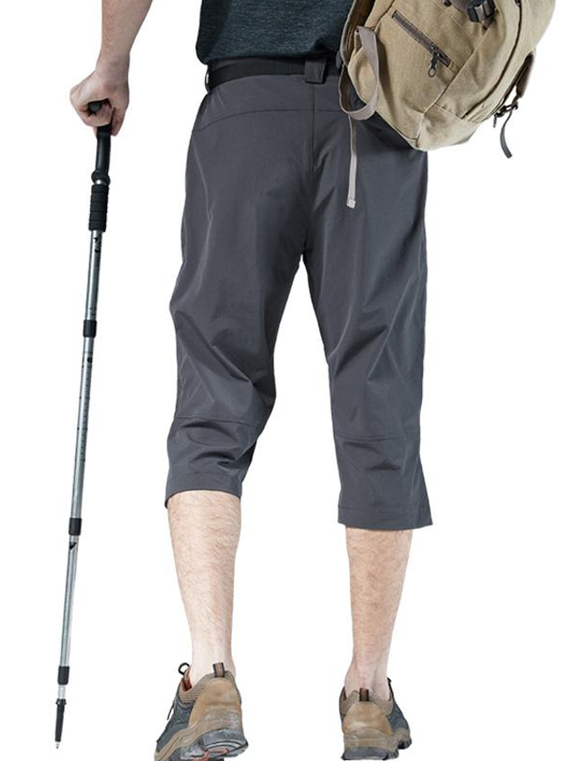  Мужские повседневные укороченные брюки больших размеров для альпинизма, походов, летние быстросохнущие свободные велосипедные штаны контрастного цвета размера США