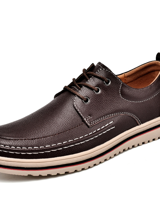 Miesten Oxford-kengät Muodolliset kengät Liiketoiminta Vapaa-aika Päivittäin ulko- Kävely PU Musta Ruskea Syksy Kesä