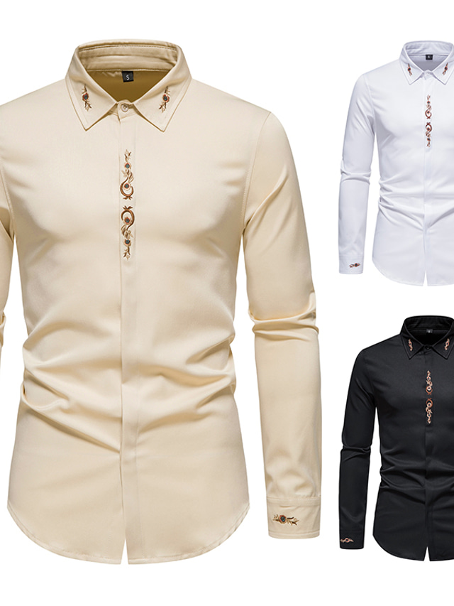 Chemise Homme En Coton à Manches Longues - Coupe Décontractée, Tissu Respirant Et Léger - Pour Bureau, Sortie, Quotidien - Plusieurs Couleurs Et Tailles