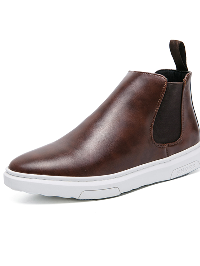 Bottes Homme LEOSS - Classique, Confortables, Semelle Caoutchouc - Style Décontracté Automne/hiver - 3