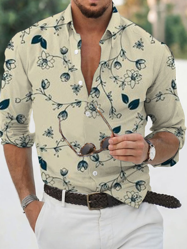 Robe, motif graphique, col de chemise, manches longues, marine | Ulla