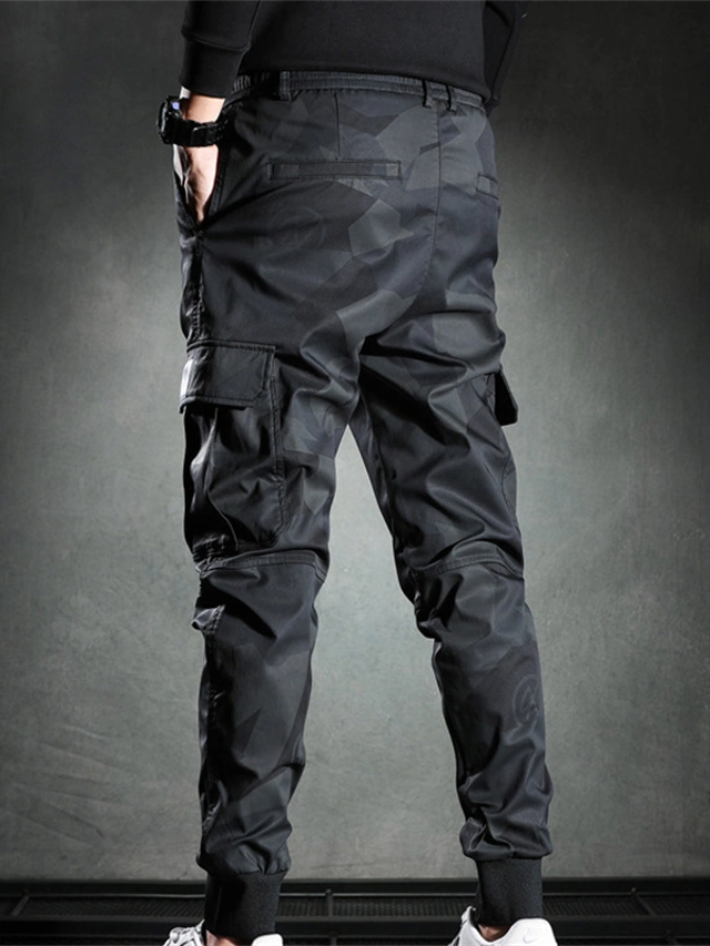 Men's Cargo Pants Trousers Work Pants Casual Pants Drawstring Elastic ...