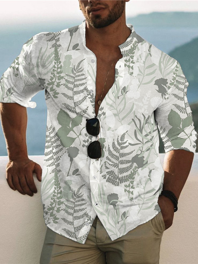 Homme Chemise Boussole Mao Violet Claire Vert Bleu Violet Gris 3D Effet Extérieur Plein Air Manches Longues Bouton Bas Imprimer Vetement Tenue Mode De P9405861