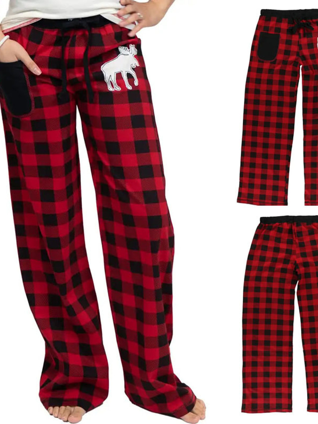 Pantalon De Pyjama Femme Hiver En Coton Doux - Taille Élastique, Respirant - Pour Week-end Et Nuit Confortable - 8