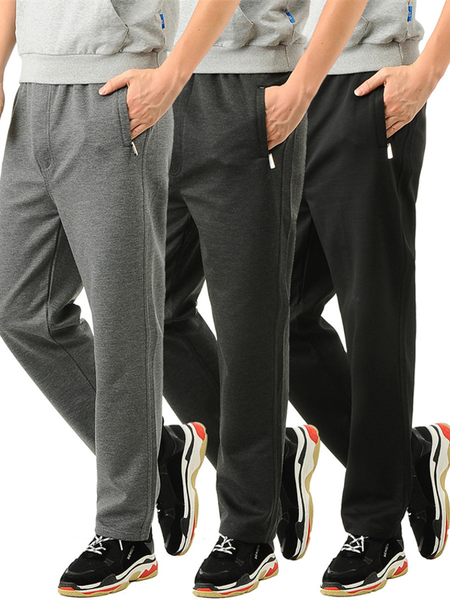 Pantalon Jogging Homme Hiver - Tissu Thermique Doublé Polaire - Coton/élasthanne - Avec Poches Zippées Et Cordon De Serrage