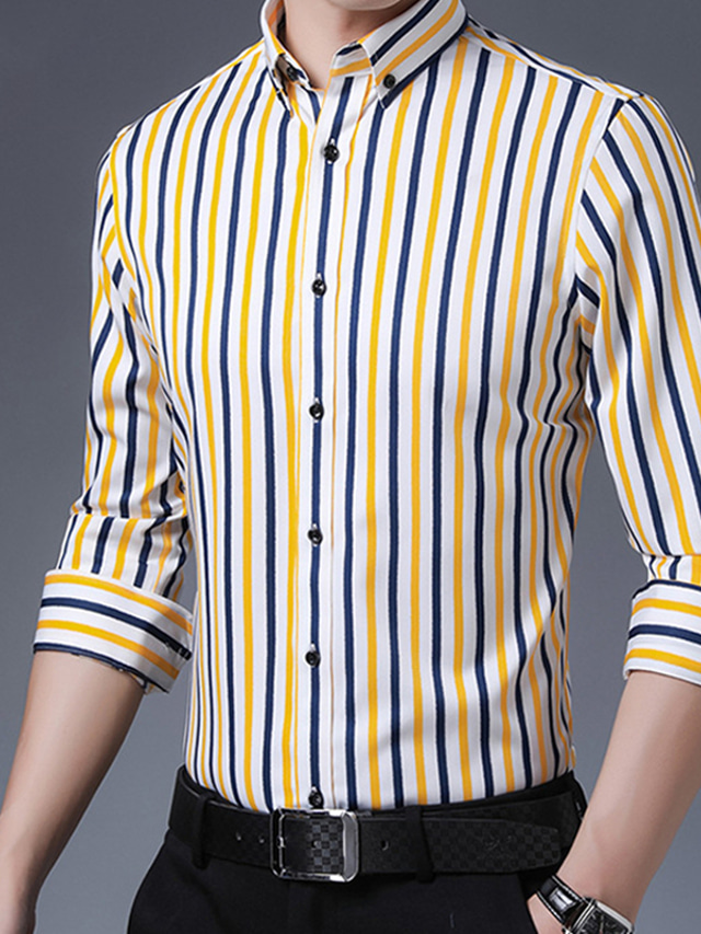 Chemise Habillée Homme Attention - Manches Longues Rayée Blanc/gris - NEUVE Avec étiquettes - Taille S