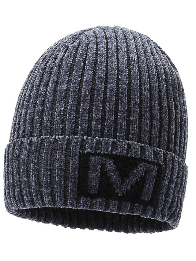  Hat Beanie / Slouchy Men's Gray Black Outdoor Daily Knit Letter Portable Warm Breathable