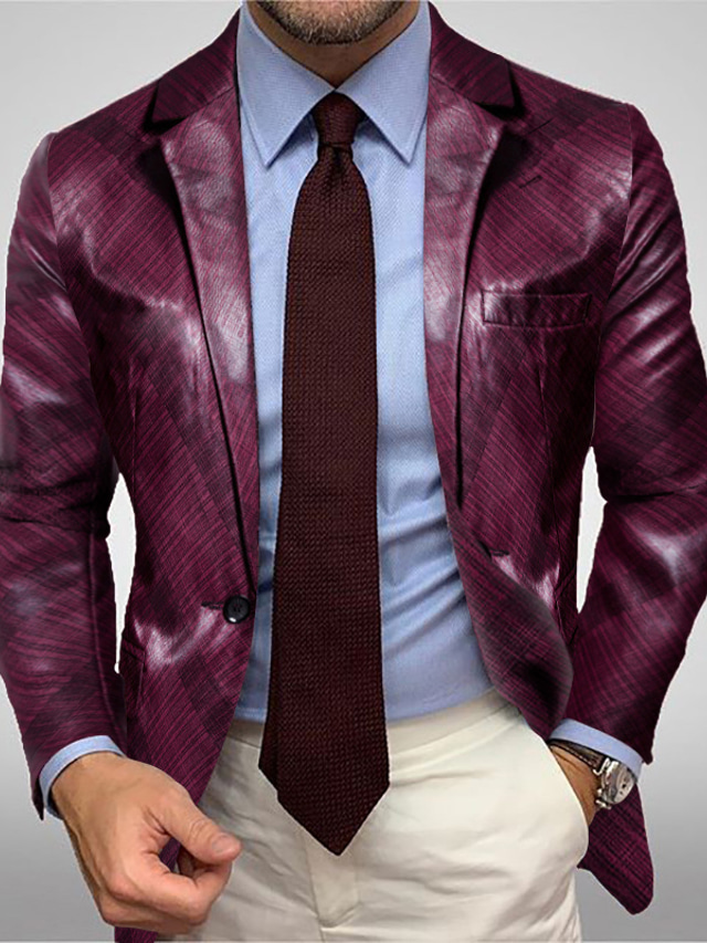 YOUTHUP Blazer Homme Slim Fit Léger Veste de Costume 1 Bouton