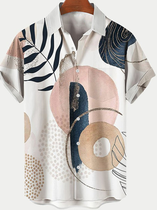 Chemise à rayures manches courtes en coton - Beige - Garçon - 9.00