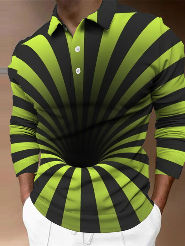 Zigzag Optical illusion Men's Golf Shirts