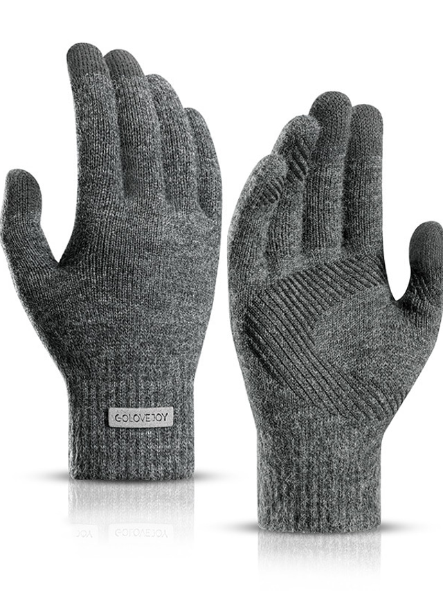  Pánské 1 pár Zimní rukavice Rukavice Pletené rukavice Šik ven Venkovní Rukavice Stylové Neskluzový Jednobarevné 5# 6# 7# 8#