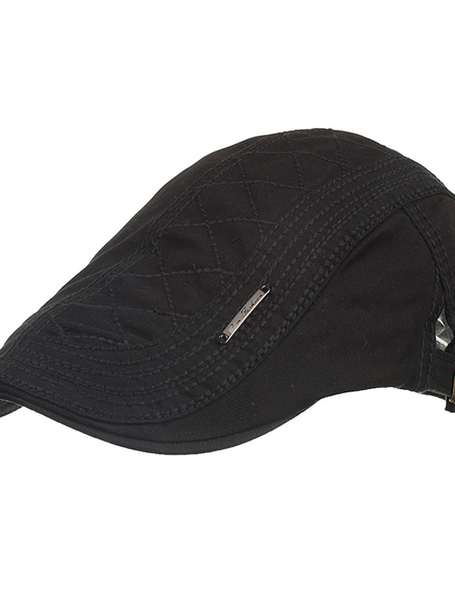  Bărbați Pălărie Șapcă la Modă Bască Flat Cabbie Cap Pălărie Newsboy Ρούχα για Ύπαιθρο Casul / Zilnic Simplu Clasic Negru